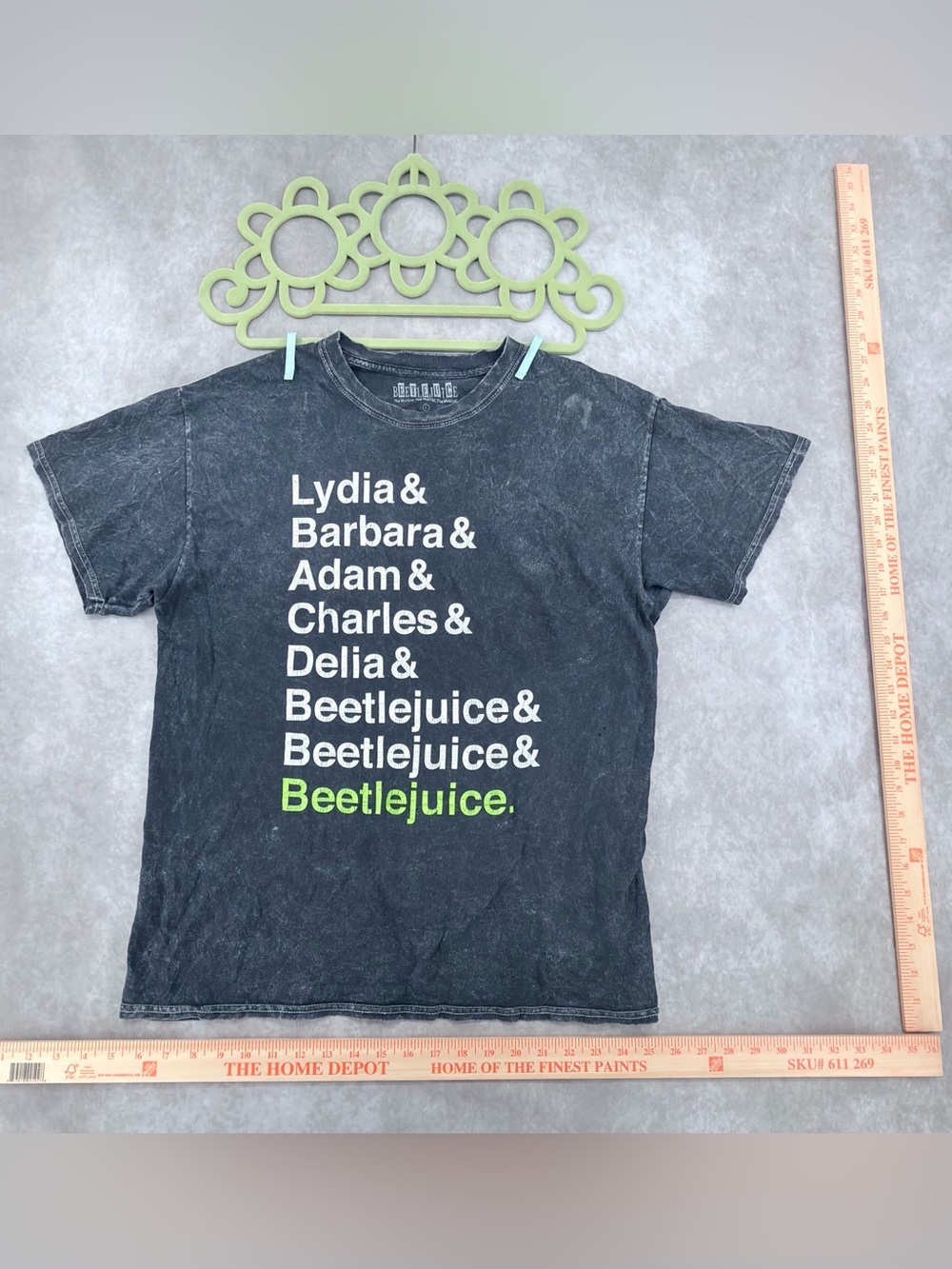 Beetlejuice Graphic T-Shirt - Black with Green Accent